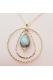 collier Mundarai goutte pierre fine sur double anneau