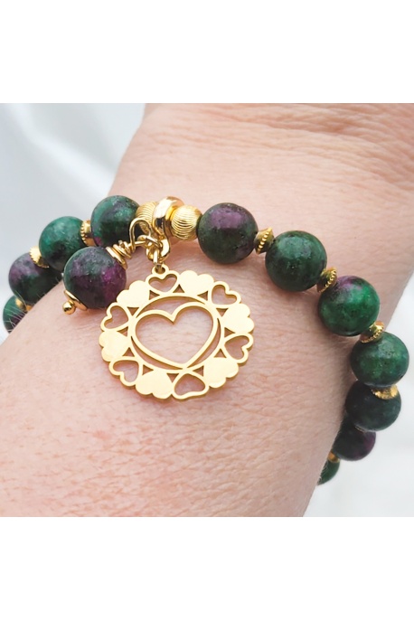 Bracelet rubis zoisite