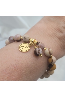 Bracelet bien être  bois fossile