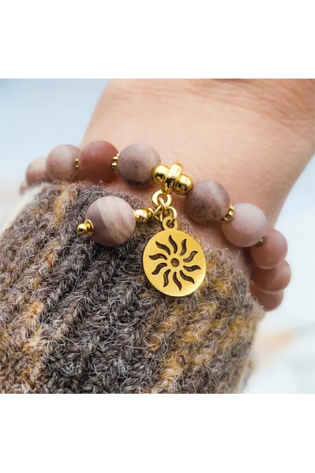 Bracelet  bien être pierre de soleil