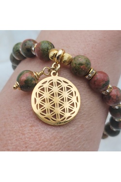 Bracelet  bien être Unakite