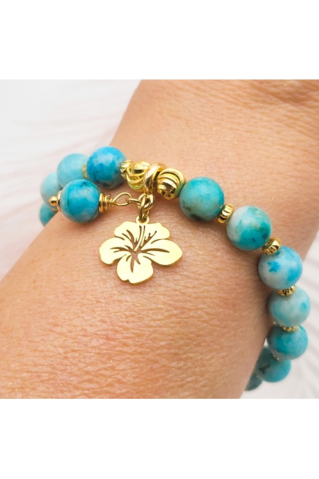 Bracelet pierre hémimorphite 8mm