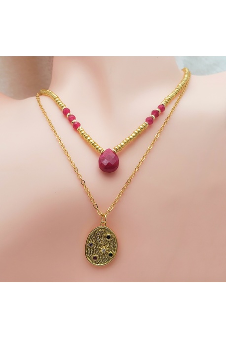 Collier  Malara rubis