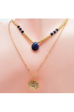 Collier Braswi lapis lazuli