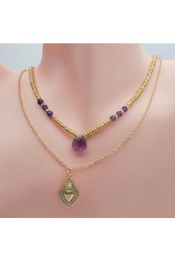 Collier  MOHAVENA  améthytse