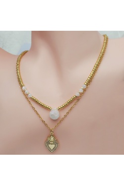 Collier  MOHAVENA pierre de lune