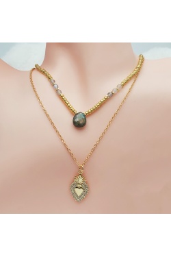 Collier  MOHAVENA labradorite
