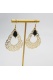 boucle d'oreille Flora  onyx