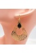 boucle d'oreille Flora  onyx