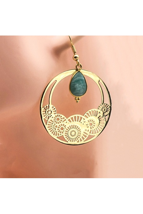Boucle d'oreille Liyan Amazonite
