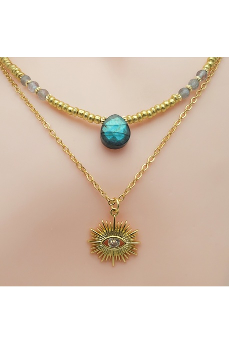 Collier Braswi labradorite