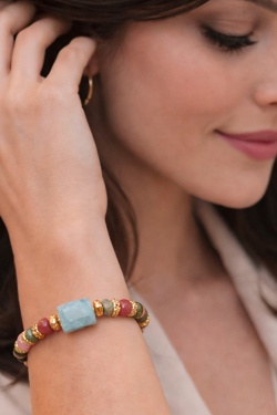 Bracelet Thanea heishi tourmaline