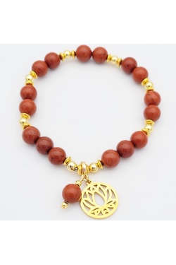 Bracelet bien être  jaspe rouge