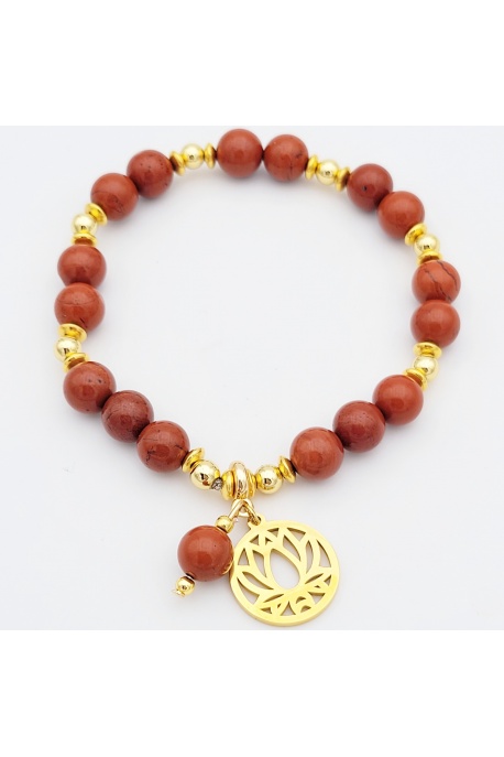 Bracelet bien être  jaspe rouge
