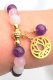 Bracelet bien être améthyste /quartz rose /pierre de lune