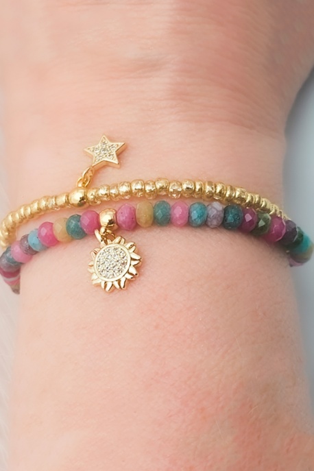 Bracelet double tour Bogorra  perles 4mm