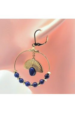 Boucle d'oreille Surya lapis -lazuli