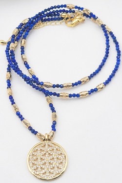 Collier Yantra lapis -lazuli