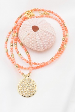 Collier Yantra corail